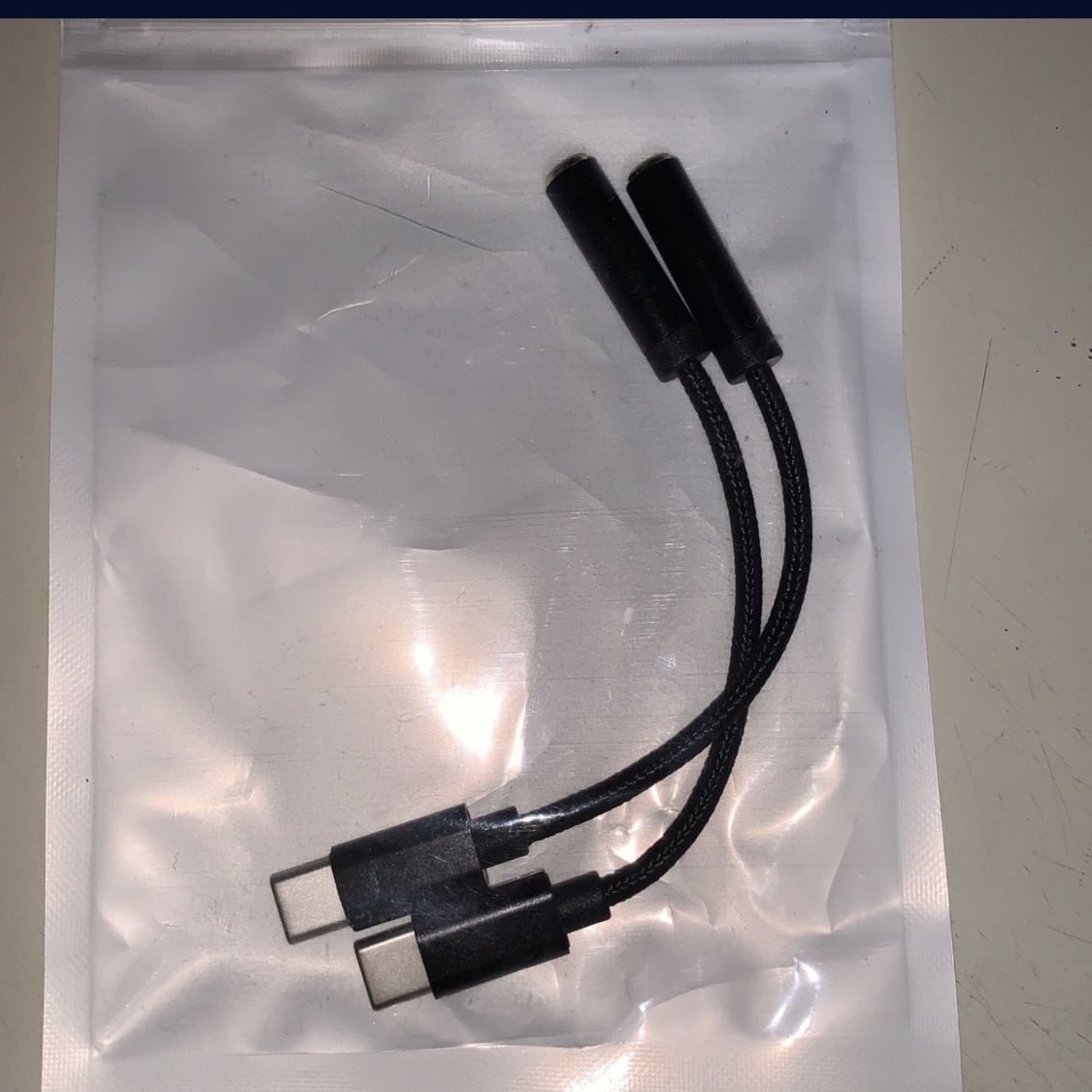 USB-C To Headphone Jack Adapter 3.5mm, 2 Pack - Black