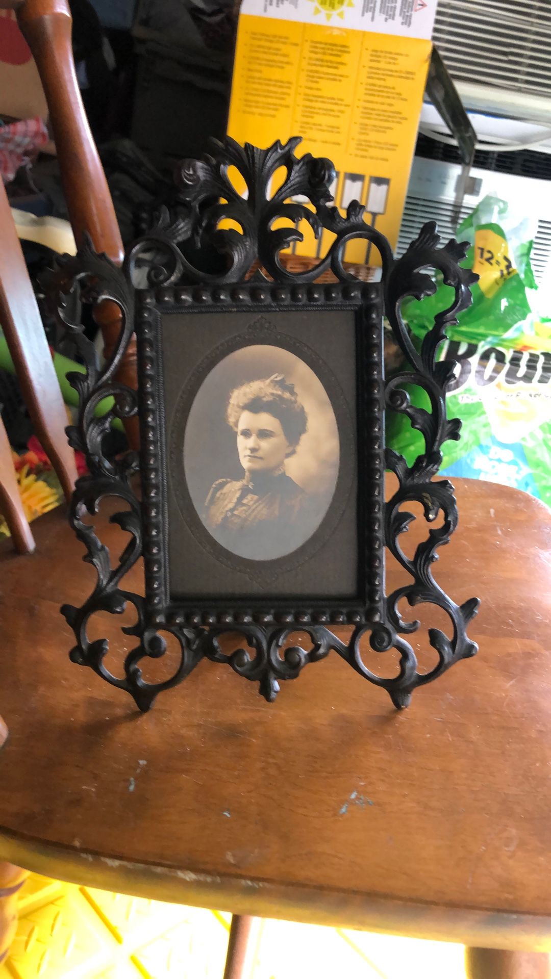 Victorian Portrait and Frame.