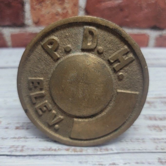 Vintage Pennsylvania Transportation Brass Elevation Marker