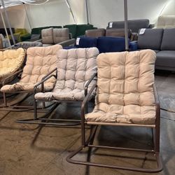Only $75!! New Assembled, Rocking Lounge Chair Indoor Outdoor Recliner with Footrest & Cushion, 450lbs Weight Capacity (while Supplies Last)