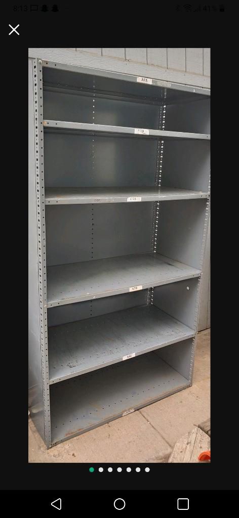 2 Heavy Duty Metal Storage Shelves 