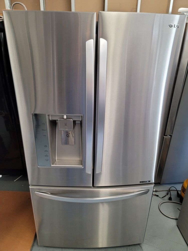 2019 LG Counter Depth Stainless Steel French Door Refrigerator 36" Wide 24" Deep