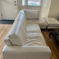 White Leather Sectional Sofa Used