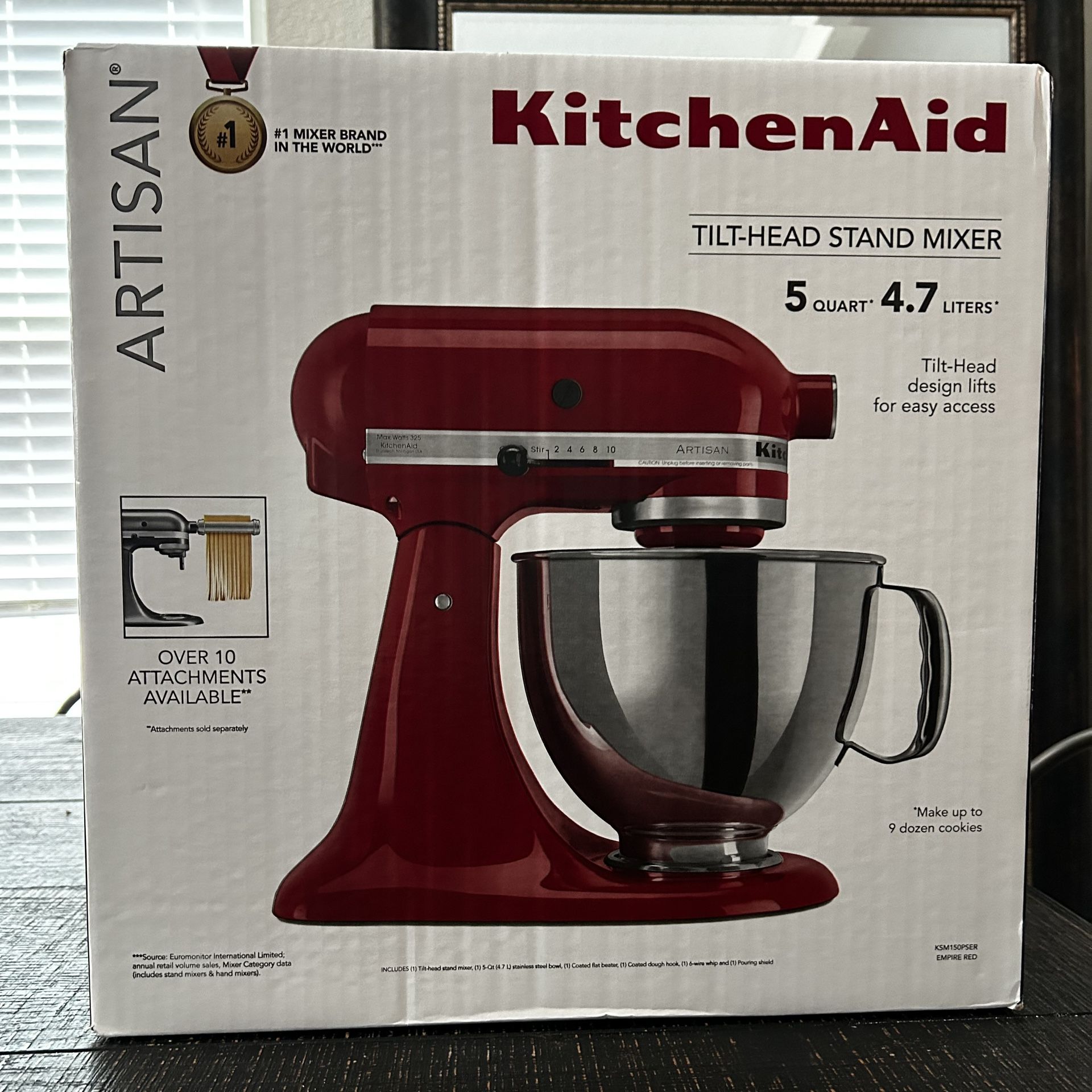 KitchenAid Artisan Series 5qt Tilt-Head Stand Mixer - Empire Red KSM150