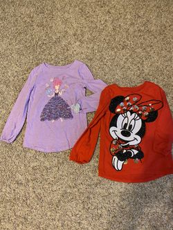 Size-4- girl Disney long sleeve tops!!