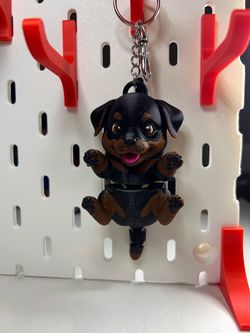3D Printed Rottweiler Puppy Keychain