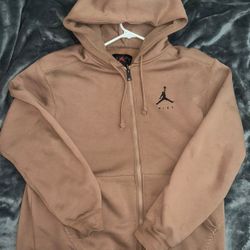 Brown Nike Jordan zip Up Sweater 