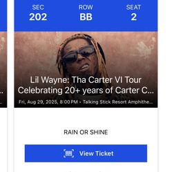 2 Lil Wayne tickets