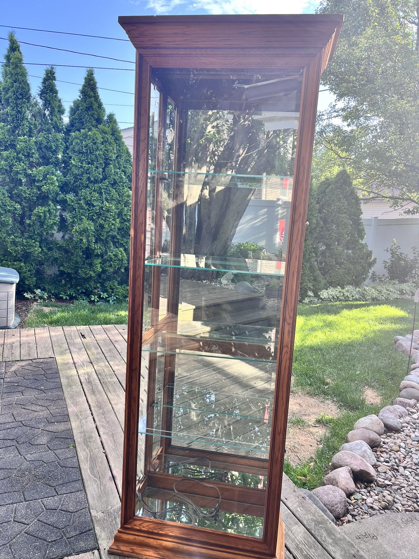 Oak Curio Cabinet