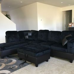 Sectional and ottoman