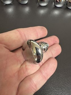 Polished Mirrored Silver Cabinet Knobs