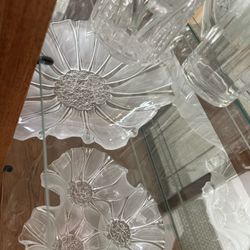 3 Piece Sunflower glass china 