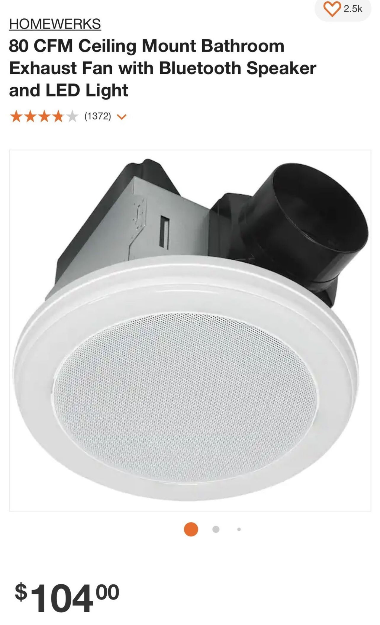 HOME NETWORKS BLUETOOTH BATH FAN & SPEAKER