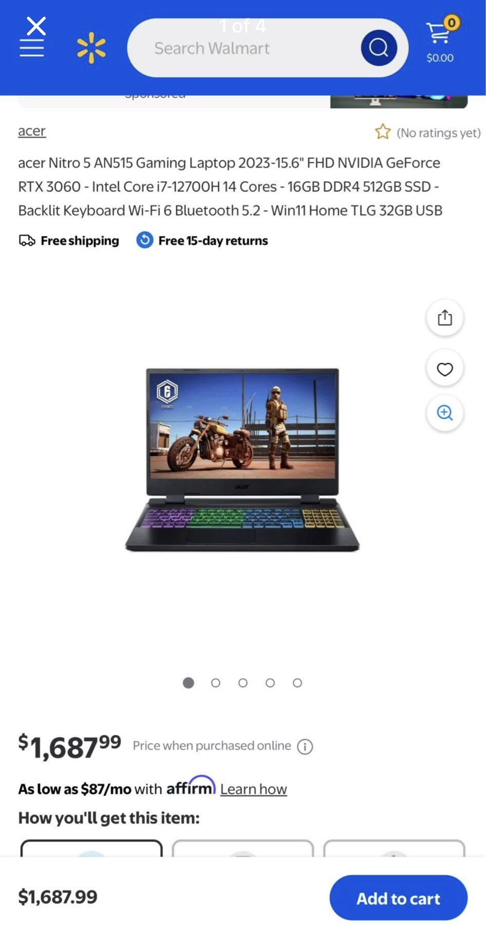 GAMING LAPTOP ASUS 3060