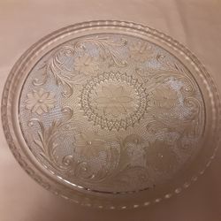 Vintage Crystal Hors D'oeuvre Plate