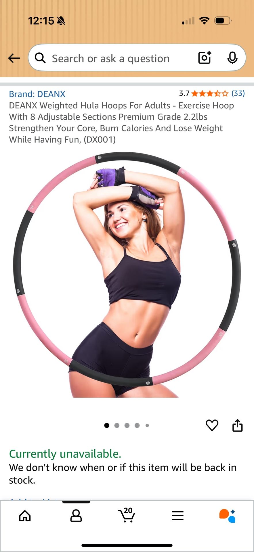 2lb Weighted Hula hoop 