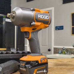 Ridgid 1/2” Impact High Torque 1300ft Lbs Literally Like New With 4.0ah Battery