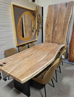 Solid Wood Live Edge Dining... 3 Unique Design