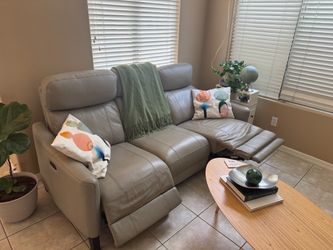 Genuine Leather Recliner Couch