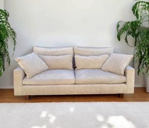 West Elm Light Taupe Couch 🛻Delivery Available🛻