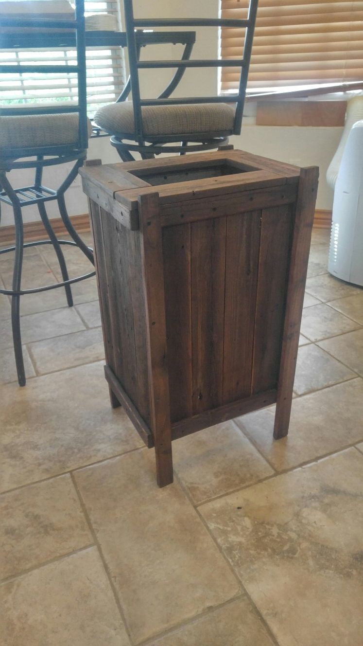 Tall rustic planter box