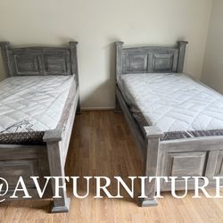 2 Twin Beds And Mattresses 
