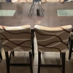 Tall Dining Room Table In Greater, Fort Lauderdale, Seats 6, All 7 Pieces included