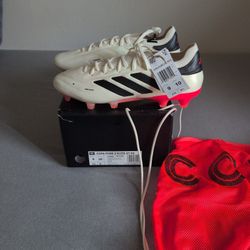Adidas Copa pure 2 elite kt fg- cream/black/ solar red- size 9
