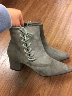 Suede Grey Women Boots