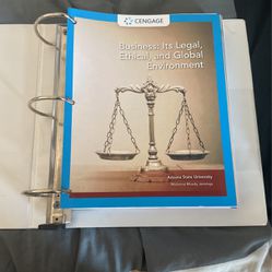 Business: It’s legal, Ethical, and Global Environment. Asu Les 305 textbook