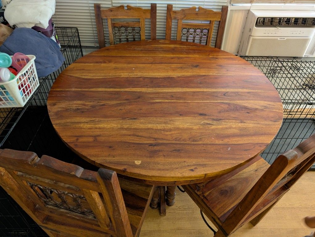Solid Wooden Kitchen Table (Heavy)