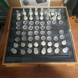 Glass Chess With Storage 