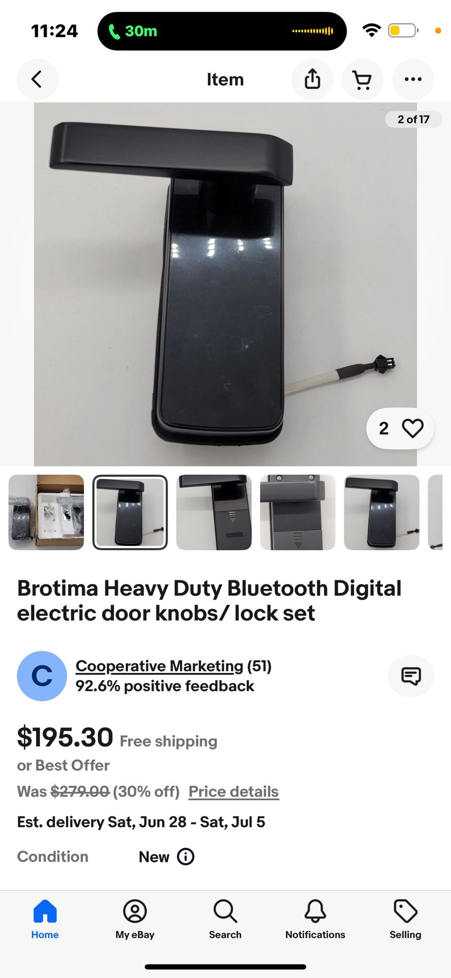 Brotima Heavy Duty Bluetooth Digital electric door knobs/ lock set