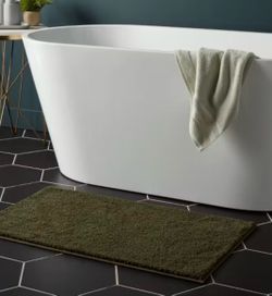 20"x34" Performance Plus Plush Non Skid Bath Rug Dark Green - Threshold™