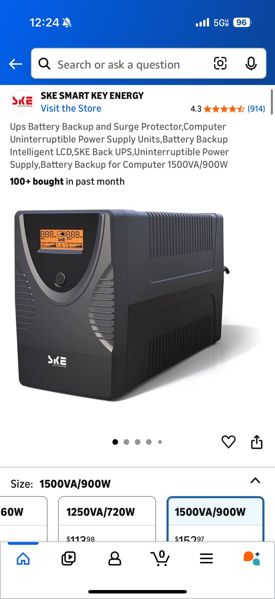 Ups Battery Backup and Surge Protector,Computer Uninterruptible Power Supply Units,Battery Backup In