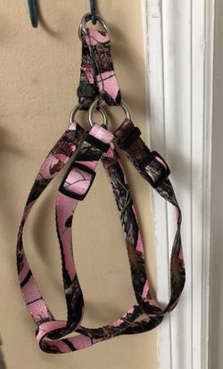 Small dog harness fits up to 20 lbs pink camo