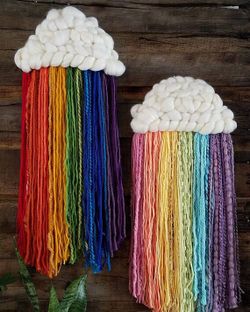 Rainbow themed baby room decor