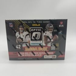 2024 Panini NFL Optic Donruss Football Trading Card Mega Box Target Green Hyper Parallels 