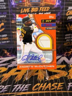 2026 Topps Andrew McCutchen Rounding Bases Auto Game Used Relic Orange /25 07/25