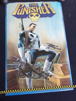Marvel Punisher Poster Vintage 1986