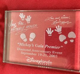 Etched Glass With Footprints And Walt Nametag Puzzle