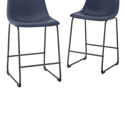 Navy Blue Bar Stools - Set of 4