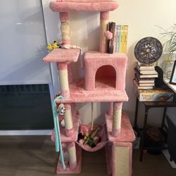 Pink cat tree
