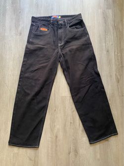 Empyre Mens Black Relaxed Baggy Black Jeans Size 32 RN#116442 Used Skater
