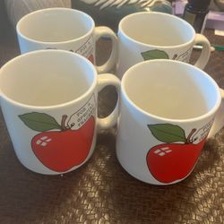 Hallmark For A Special Teacher White Ceramic Apple Cup Mug 8 Oz Made In Japan