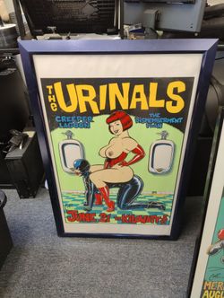 The Urinals framed vintage rare poster