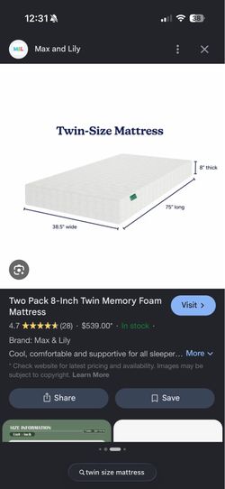 Twin Size Mattress