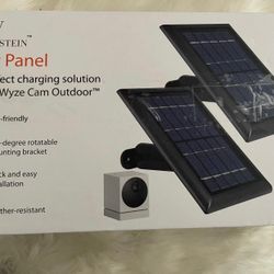 Wasserstein Solar Panel Compatible with Ring Spotlight Cam Battery, Ring Stick Up Cam Battery & Reolink Argus Pro(2 Pack, White) - Camera Not Included