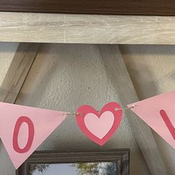 small LOVE banner. Valentine’s Day