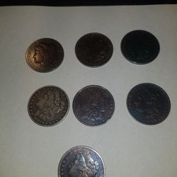 Morgan silver Dollars Tonned Blue And Purple 1880s To 1900